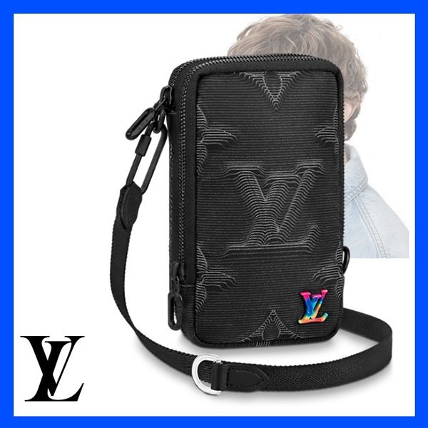 希少【ルイヴィトン】ダブルフォン ポーチ ショルダーバッグ偽物 M80141